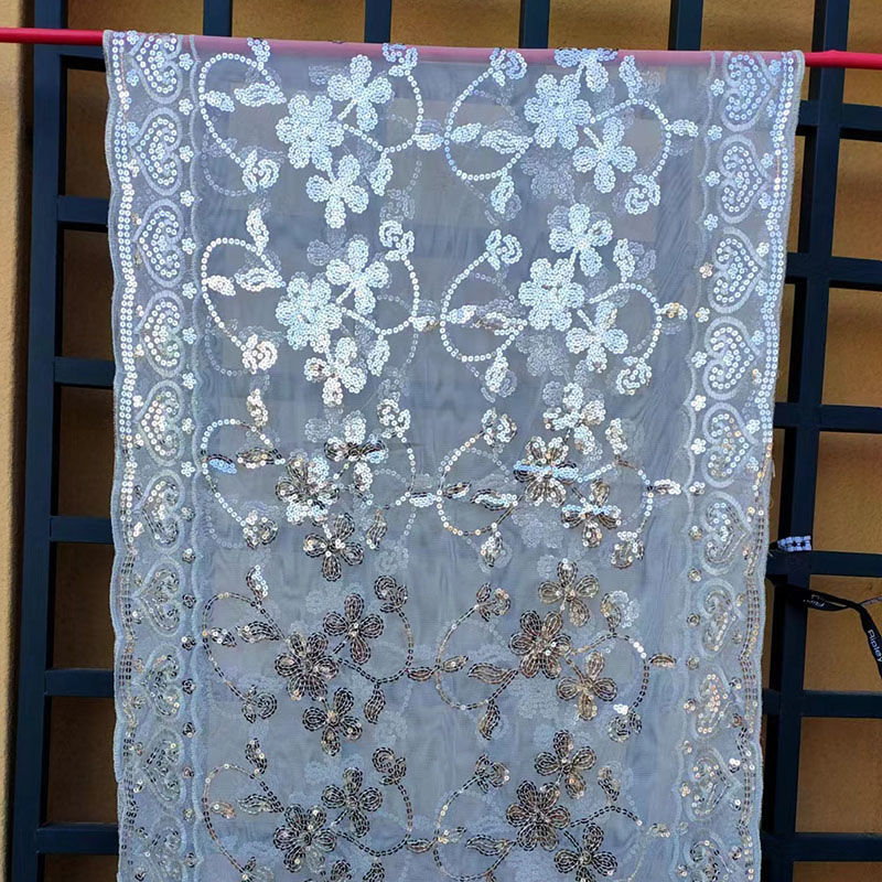 Sequined Shawl Evening Gown Cheongsam Shawl Women Scarf Fashion Pure Color - Image 16