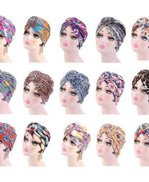 African Wind Vortex Knotted Turban Hat Fashion Hat Muslim Hat Baotou Cap Chemo Cap