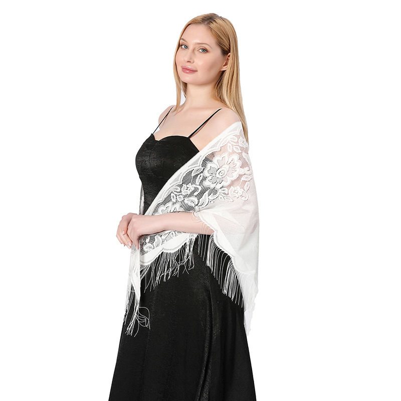 Lace Triangular Binder Shawl Wedding Dress Scarf Party Ball Dinner Shawl Fashion - 图片 10