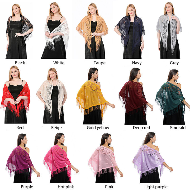 Lace Triangular Binder Shawl Wedding Dress Scarf Party Ball Dinner Shawl Fashion