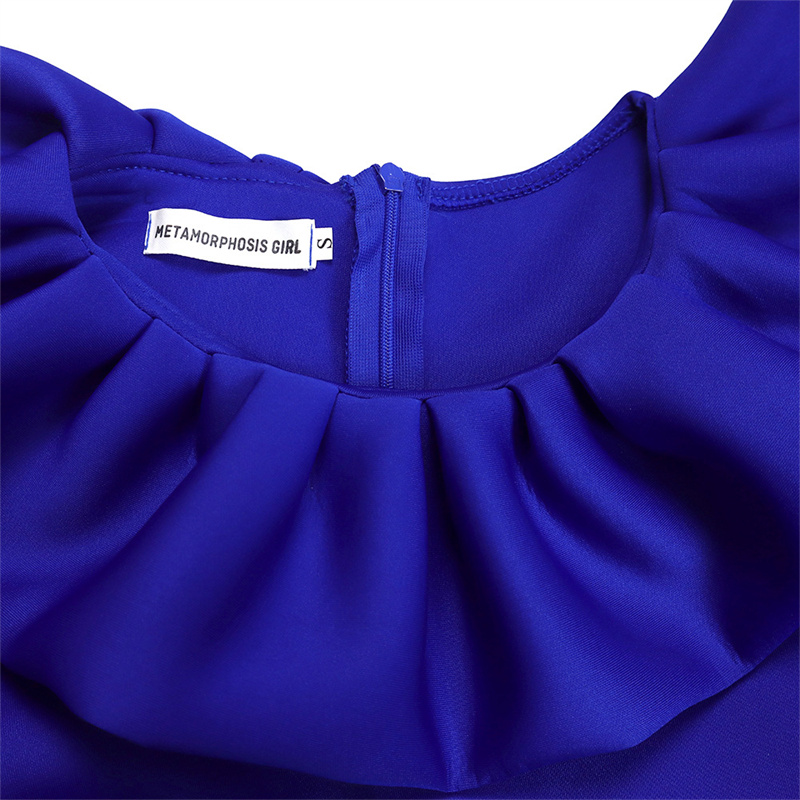 Women's Clothing Fashion Elegant Solid Color Large Swing Skirt Ruffled Dress - 图片 42