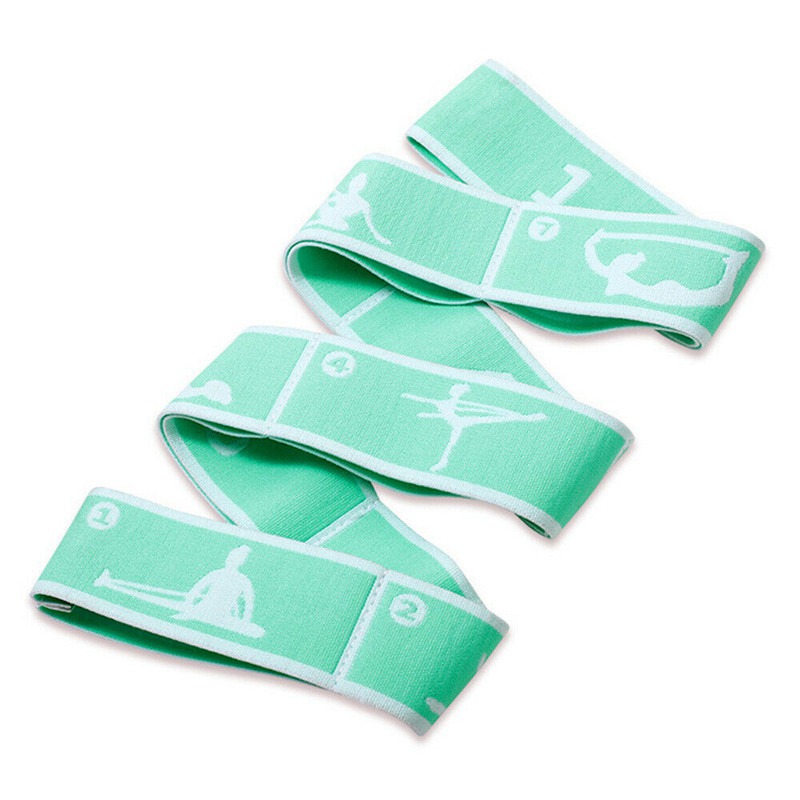 Yoga Belt with 10 Loops Gymnastics Dance Stretch Band Exercise Elastic Strap - 图片 7
