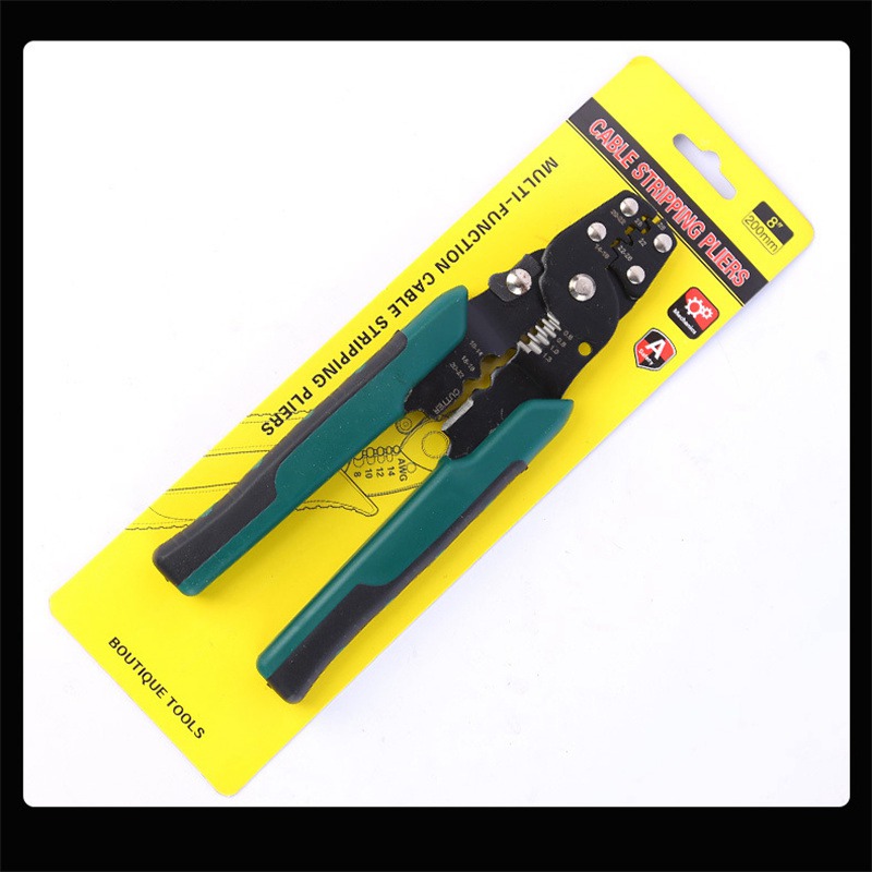 8" Ratchet Crimper Plier Cable Wire Electrical Crimp Tool Terminals Crimping Kit - 图片 9