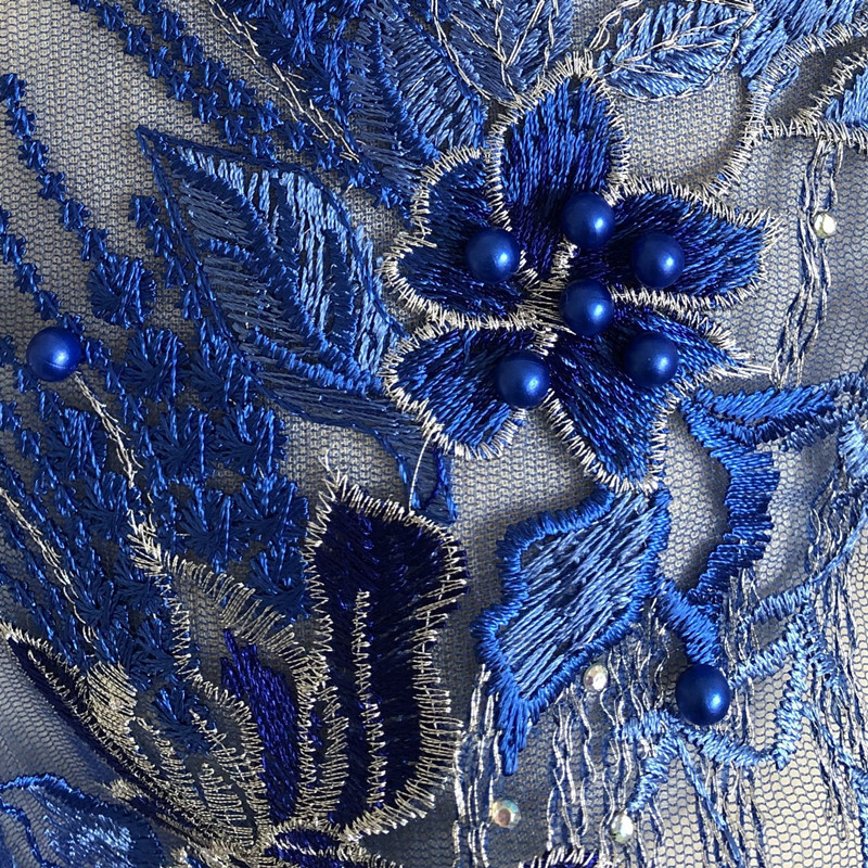 Embroidery Handmade Beaded Rhinestone Cloth Sticker Flower Lace Wedding Dress Patch Clothing Ornaments Accessories - 图片 10