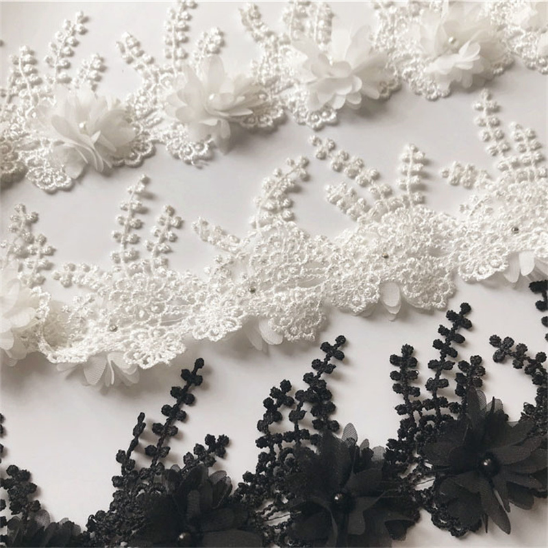 Tassel Water Soluble Lace Chiffon Beaded Flower Clothing Coat and Cap Skirt Accessories Accessories in Stock - 图片 5