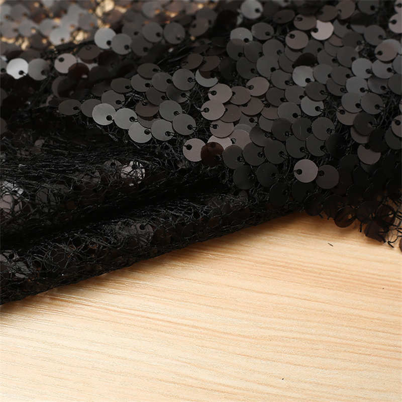 Transparent Gold Sequined Chip Fabric DIY Solid Color Sequin Fabric Polyester Cloth - 图片 9