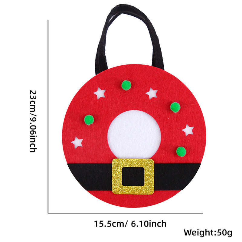 New Arrival Felt Christmas Handbag Christmas Eve Apple Bag Christmas Decorations Cartoon Elk Candy Bag - 图片 13