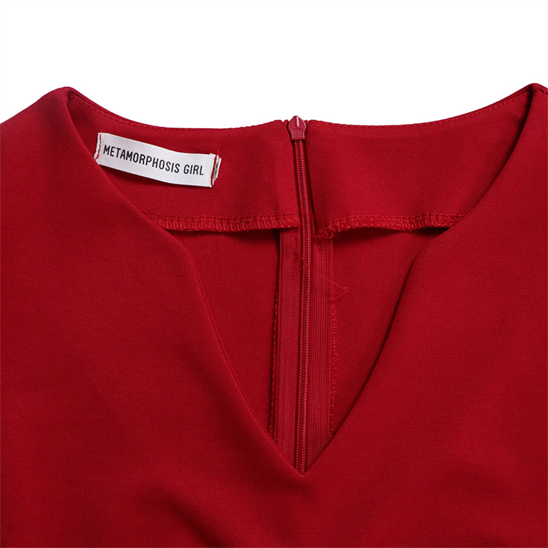 Women's Clothing V-neck Fashion Temperament Pencil Skirt Supply Dress - Image 45