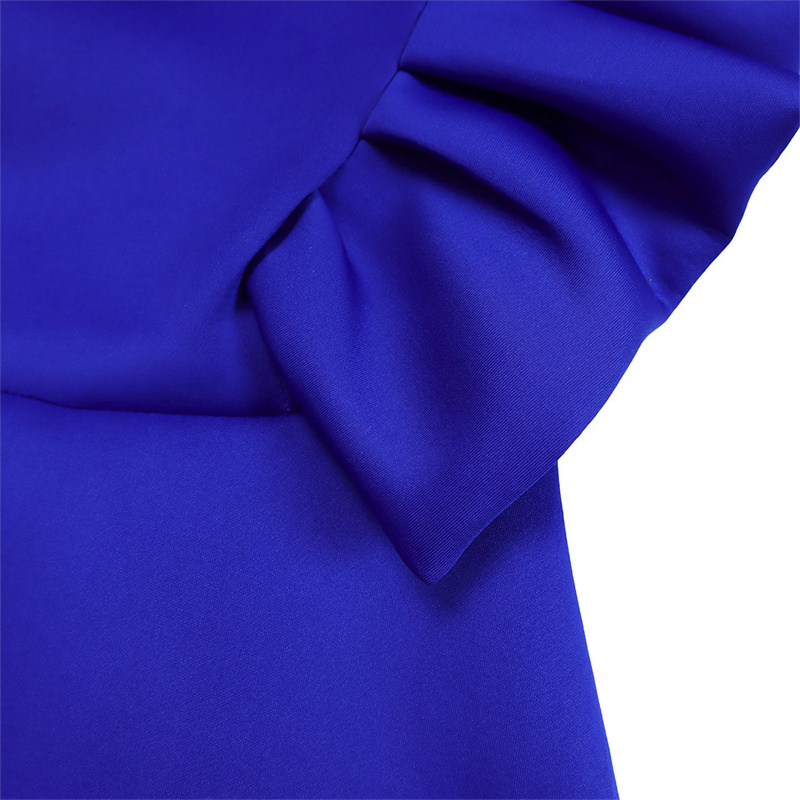 Women's Clothing Fashion Elegant Solid Color Large Swing Skirt Ruffled Dress - 图片 45