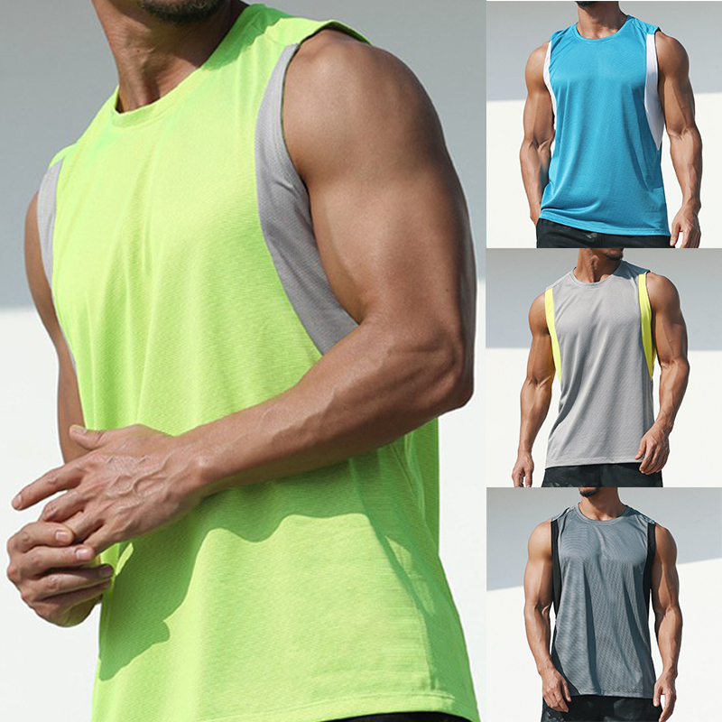 Mens Quick Dry Vest Fitness Muscle Tank Tops Sleeveless Workout Gym Sports Shirt - 图片 14