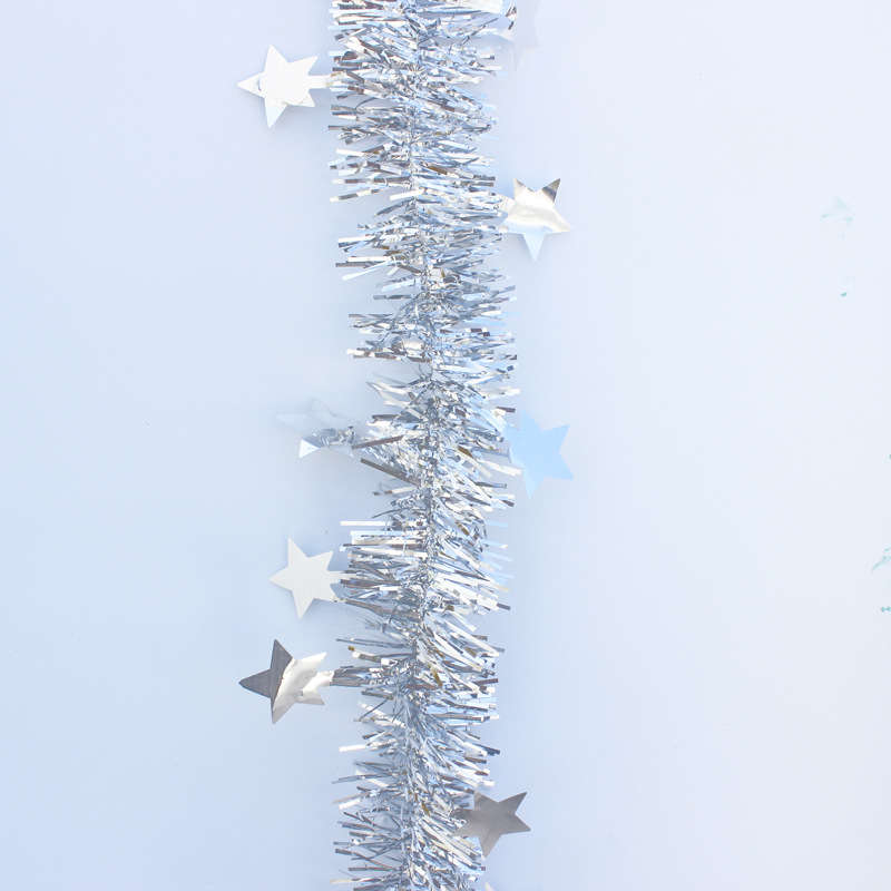 2PC Christmas Birthday Wedding Party Decor Color Stripes Ribbon Plastic Garlands - Image 6