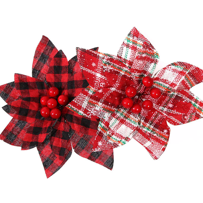 2PC Christmas Flower Christmas Tree Decor Flowers Christmas Decor Artificial Flowers - Image 7