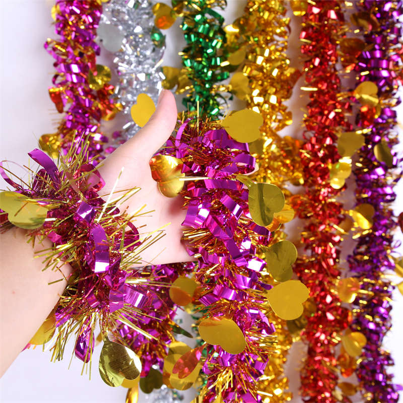 2PC Christmas Tree Loving Heart Decor Color Strip Wedding Latte Christmas Decor