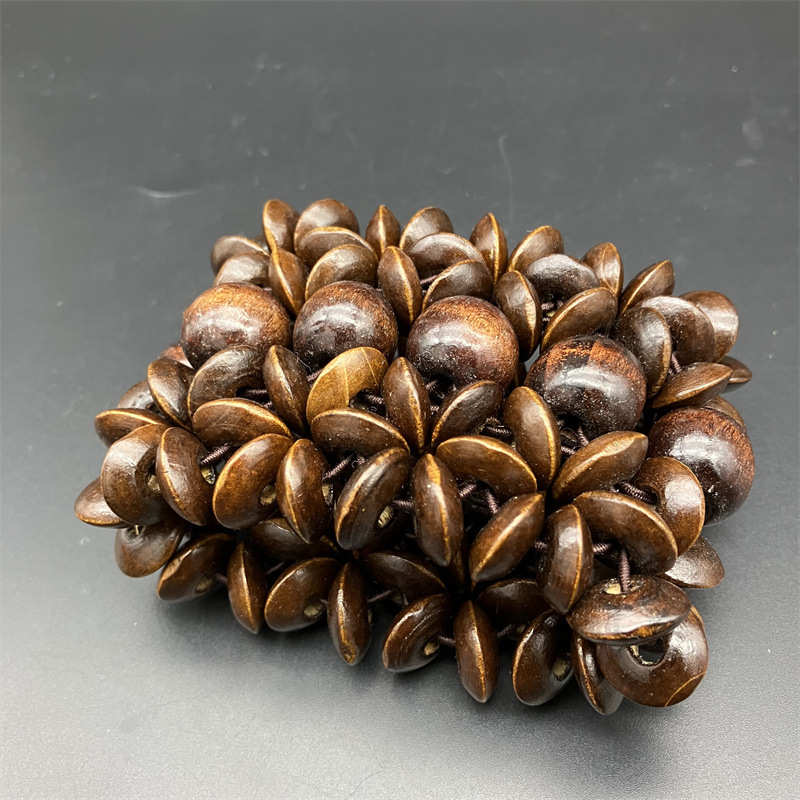 Width Bracelet Wooden Bracelet Anti-Allergy Beaded Bracelet Retro Baking Paint - 图片 6
