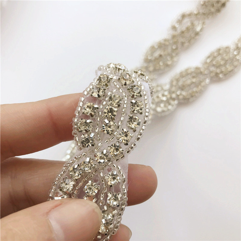 Wedding Dress Decoration Rhinestone Strip Accessories Bride Belt Cummerbund Ingredients - 图片 12