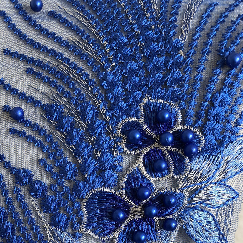 Embroidery Handmade Beaded Rhinestone Cloth Sticker Flower Lace Wedding Dress Patch Clothing Ornaments Accessories - 图片 11
