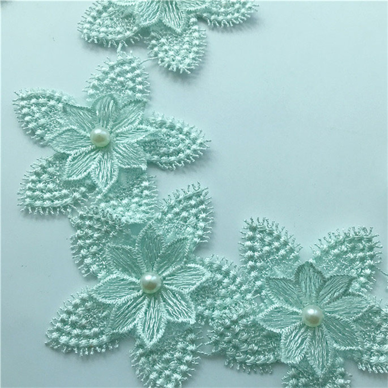 Polyester Silk Water Soluble Lace Computer Embroidery Diy Handmade Finish Five-Pointed Star Environmental Protection Colorful Flowers - 图片 6