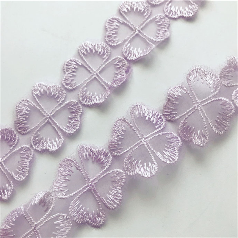 Organza Embroidery Lace Clothing Accessories Multicolor Lace Clover Diy Handmade Coat and Cap Accessories - 图片 7