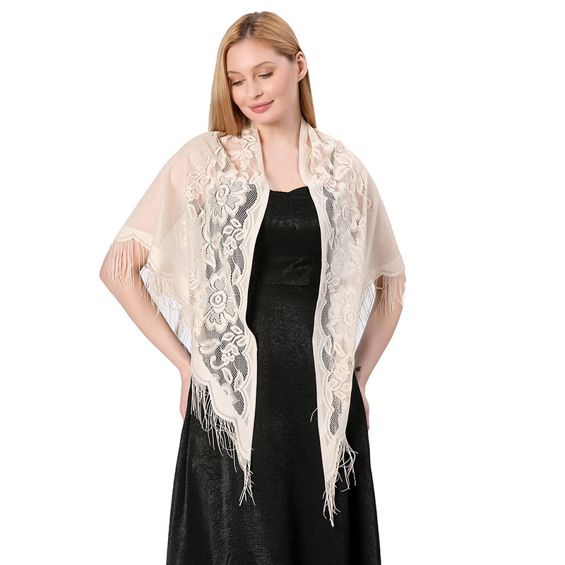 Lace Triangular Binder Shawl Wedding Dress Scarf Party Ball Dinner Shawl Fashion - 图片 12