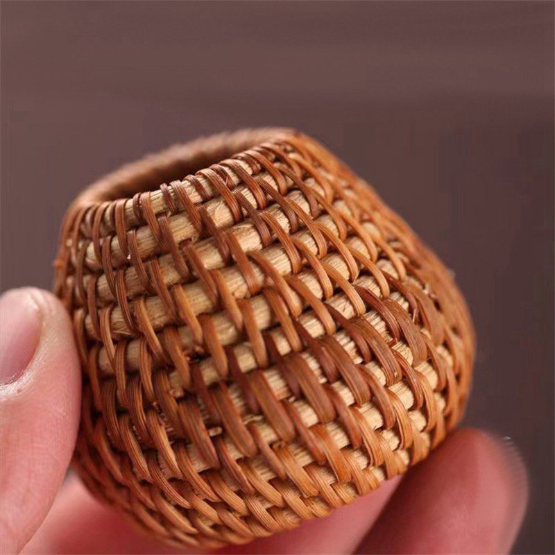 1Pc Retro Japanese-style Bamboo Rattan Tea Infuser Strainer Tea Filter Reusable Mesh Tea Leak with Handle Kitchen Accessories - 图片 8