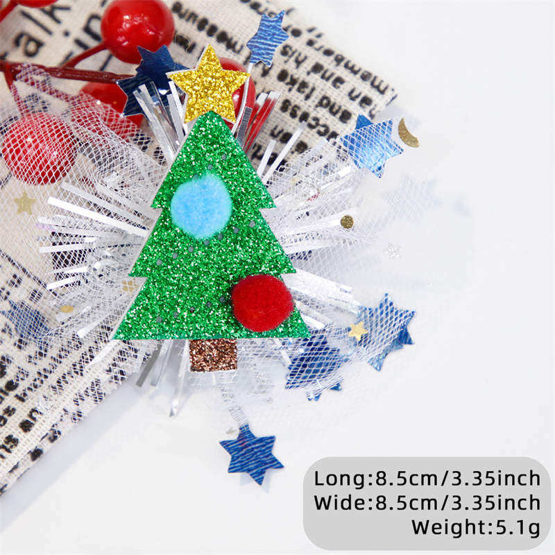 2PC Christmas Hairpin Headdress Children's Party Decor Cartoon Side Clip Christmas Duckbill Clip - Image 18