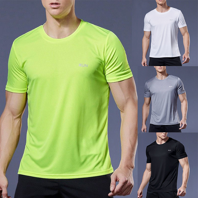Multicolor Quick Dry Short Sleeve Sport T Shirt Gym Jerseys Fitness Shirt Trainer Running T-Shirt Men's Breathable Sportswear - Image 11