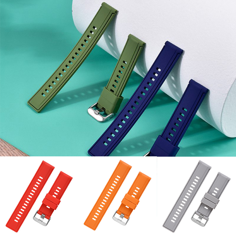 Fashion Sports Quick Release Multicolor Wristband Waterproof Rubber Smart Watch Strap Accessories Silicone Strap - 图片 14