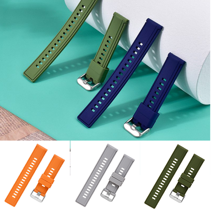 Fashion Sports Quick Release Multicolor Wristband Waterproof Rubber Smart Watch Strap Accessories Silicone Strap - 图片 12