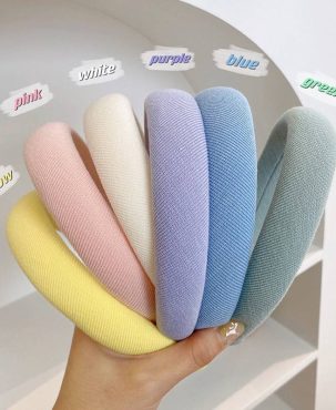 New Soild Color Headband Girls Vintage Hair Bands Soft Hairband  Hair Rubbers Women Korean Hair Hoop Headwear Hair Sccessories