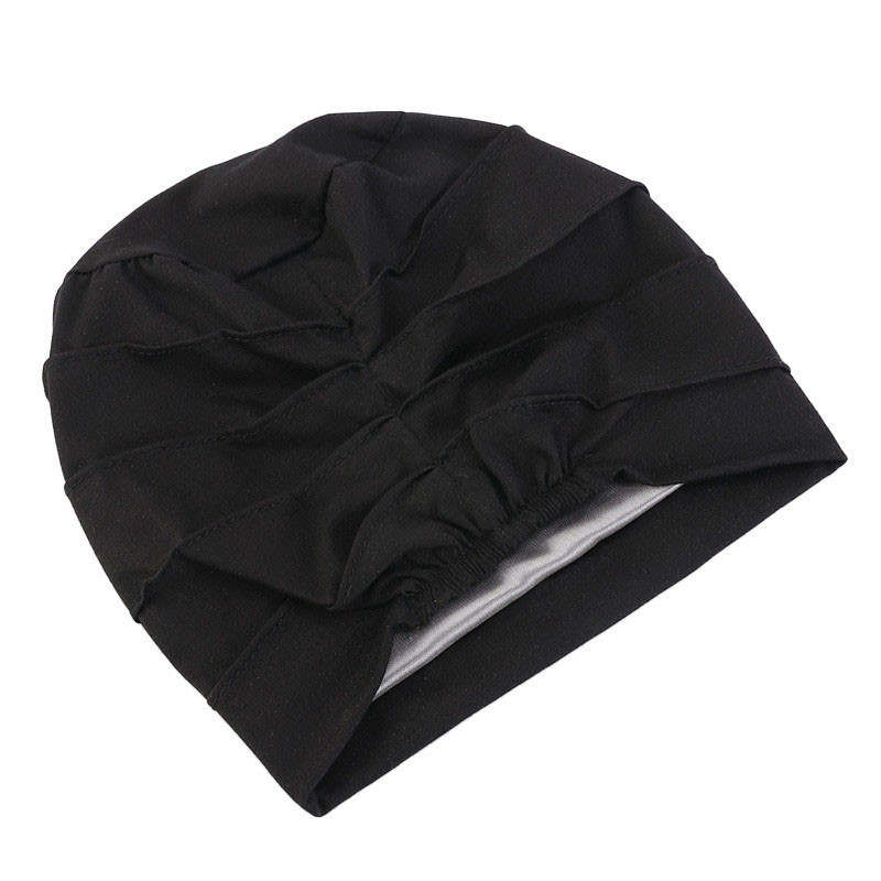 Double-Layer Satin Lined Chemotherapy Cap Women's Pullover Cap Nightcap Cotton Confinement Cap - 图片 12
