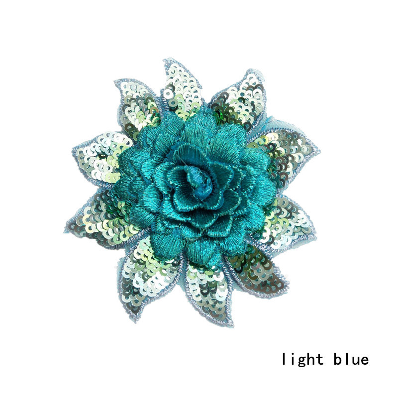 2pc Three-Dimensional Sequins Little Flower Embroidered Cloth Sticker Patch Wedding Dress Dancing Dress Dress Decoration Accessories Diy - 图片 13