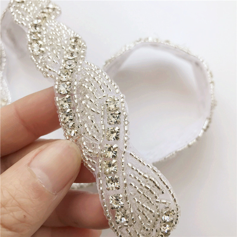 Wedding Dress Decoration Rhinestone Strip Accessories Bride Belt Cummerbund Ingredients - 图片 13