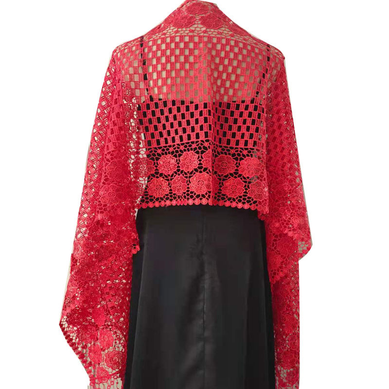 Sequin Embroidered Dress Shawl Dinner Shawl Water Soluble Sequin Tassel Shawl - 图片 12