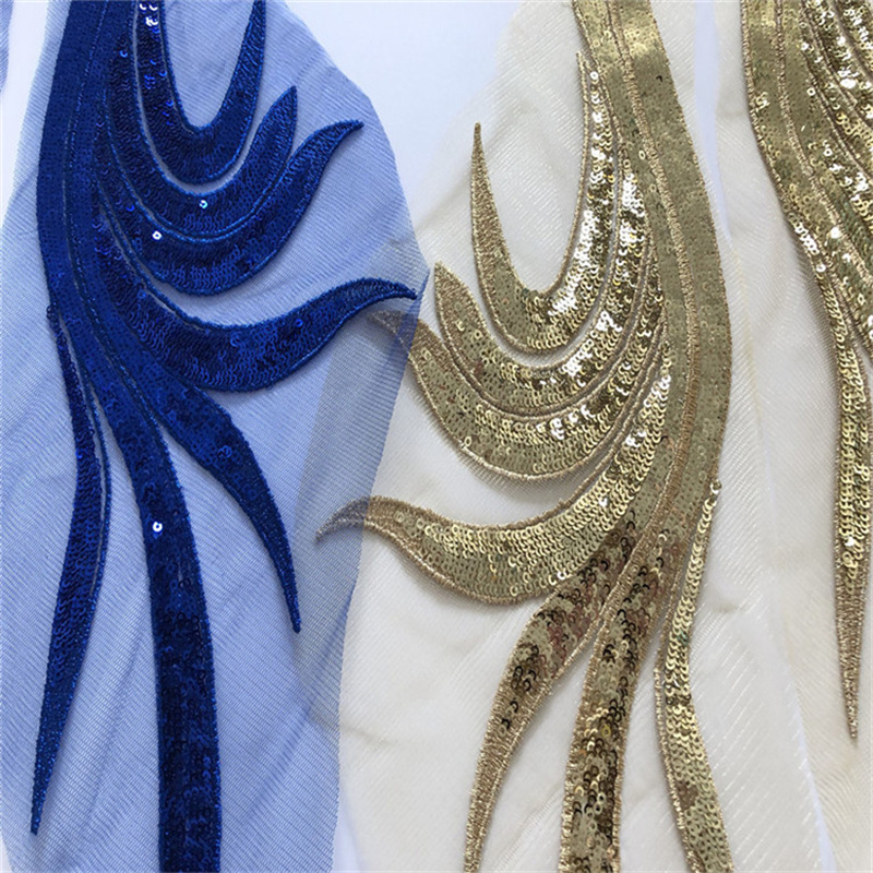 Sequin Gauze Embroidered Cloth Applique Large Patch Performance Clothes Decorative Cheongsam Accessories Handmade Diy - 图片 13