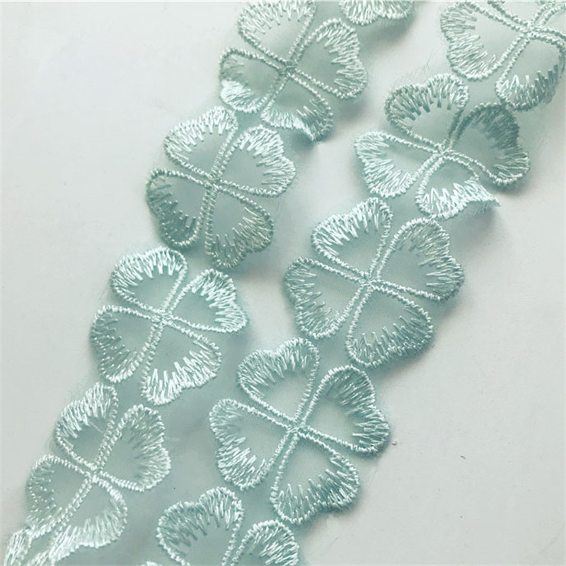 Organza Embroidery Lace Clothing Accessories Multicolor Lace Clover Diy Handmade Coat and Cap Accessories - 图片 8
