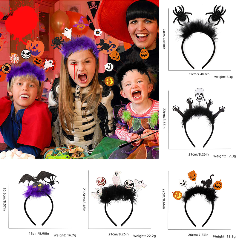 Halloween Hairband Decoration Party Decoration Supplies Photo Props Bat Cat Pumpkin Headband - 图片 27