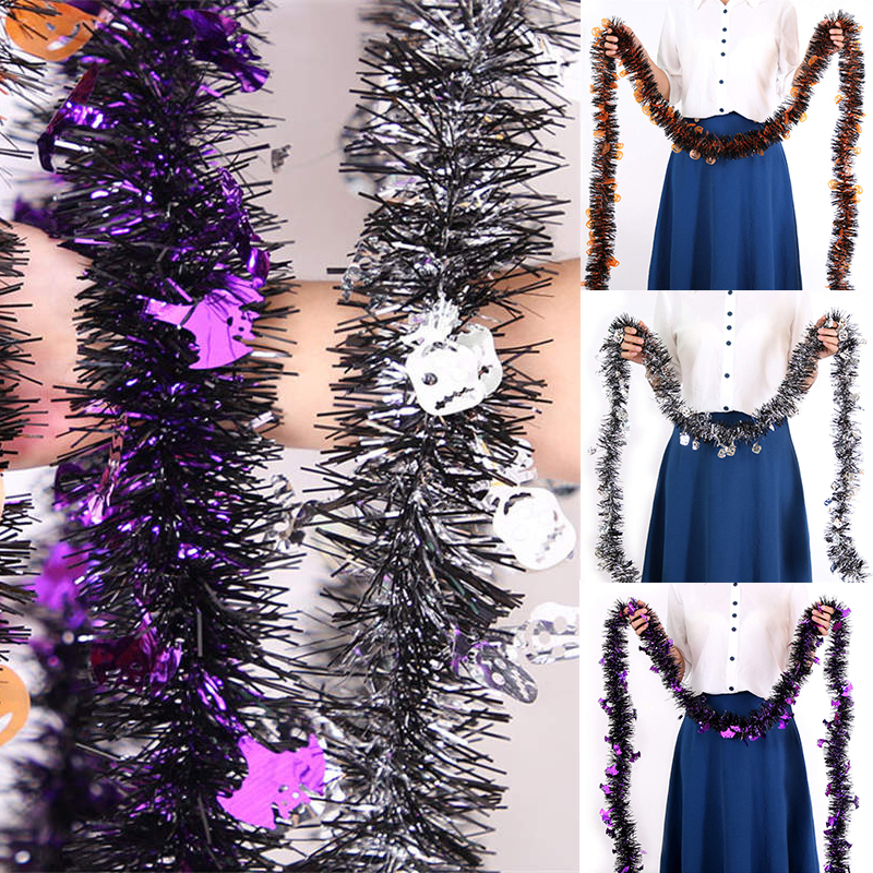 2PC Halloween Decorative Color Bar Haunted House Scene Layout Pumpkin Skull Halloween Pendant - Image 11