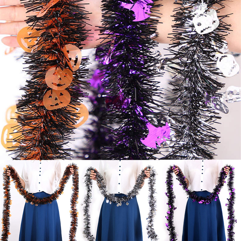 2PC Halloween Decorative Color Bar Haunted House Scene Layout Pumpkin Skull Halloween Pendant - Image 10