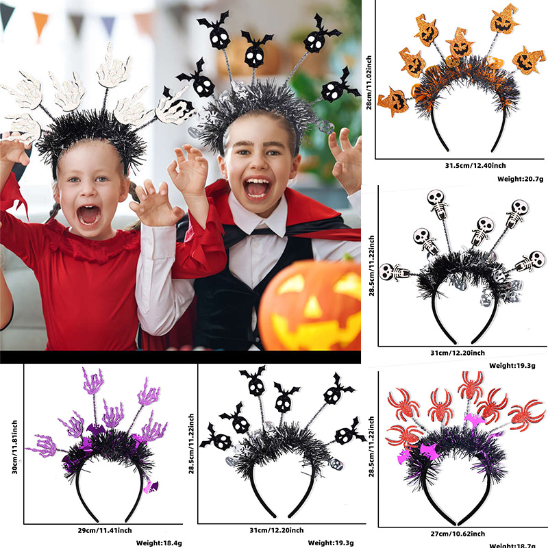 Halloween Headband Pumpkin Spider Headband Ghost Festival Party Atmosphere Headdress - Image 21