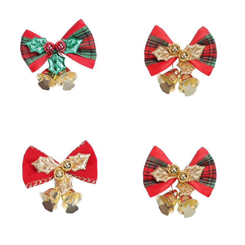 12PC Mini Bow Christmas Tree Decoration Christmas Gift Box Dress up Christmas DIY Accessories - 图片 14