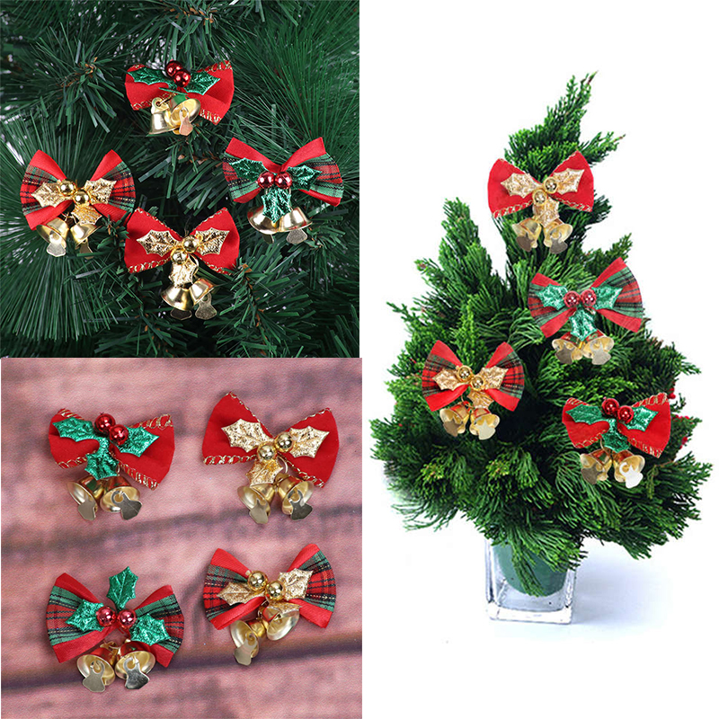 12PC Mini Bow Christmas Tree Decoration Christmas Gift Box Dress up Christmas DIY Accessories - 图片 16
