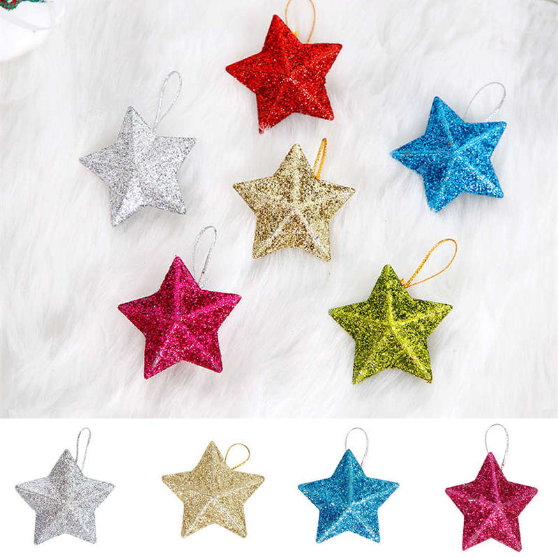 Gold Powder Five-Pointed Star Pendant Christmas Tree Decor XINGX Hanging Ornaments - Image 17