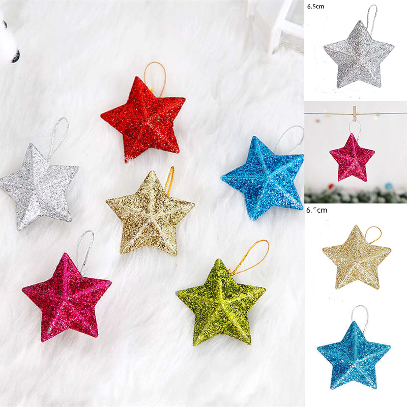 Gold Powder Five-Pointed Star Pendant Christmas Tree Decor XINGX Hanging Ornaments - Image 16