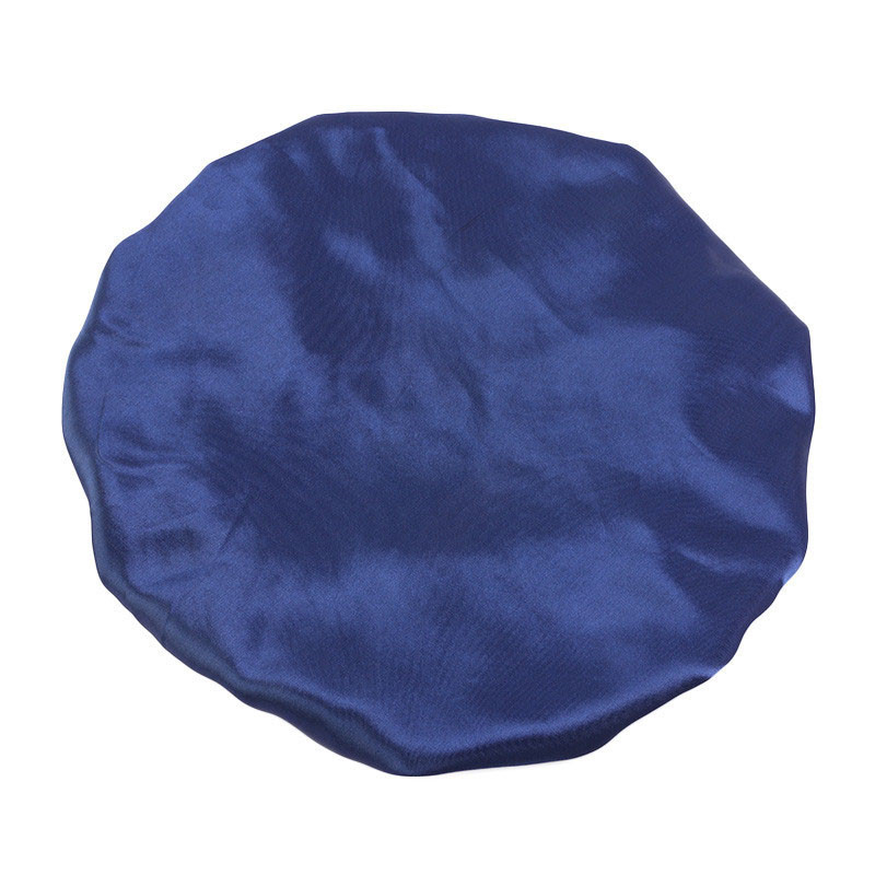 Satin Nightcap Invisible Flat Adjustable Buckle Artificial Silk Double Layer round Cap Shower Cap Beauty Hair Hat - 图片 13