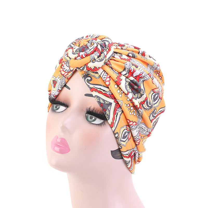 African Wind Vortex Knotted Turban Hat Fashion Hat Muslim Hat Baotou Cap Chemo Cap - 图片 20