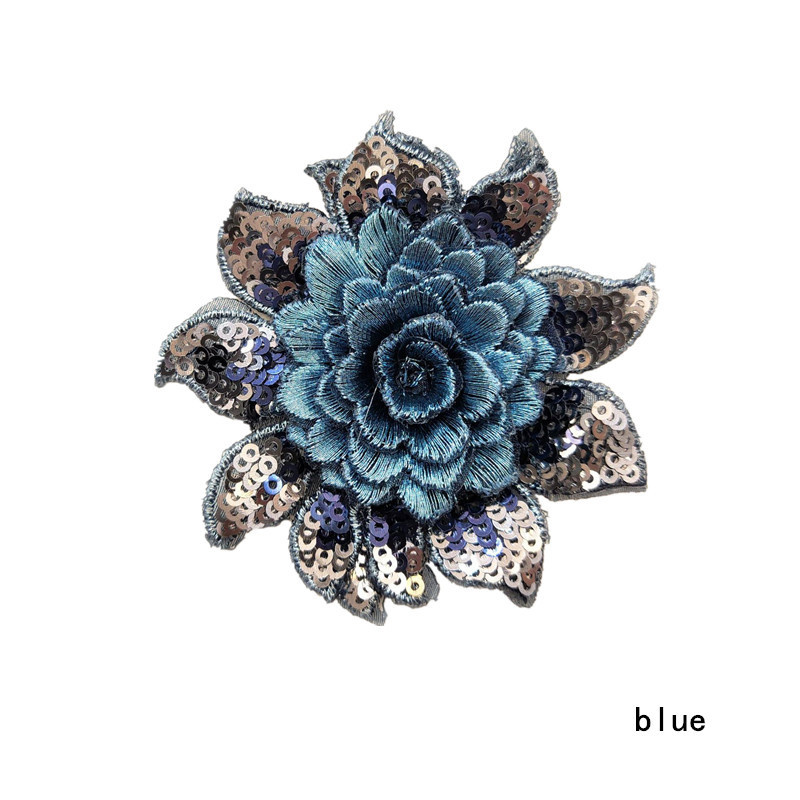 2pc Three-Dimensional Sequins Little Flower Embroidered Cloth Sticker Patch Wedding Dress Dancing Dress Dress Decoration Accessories Diy - 图片 14