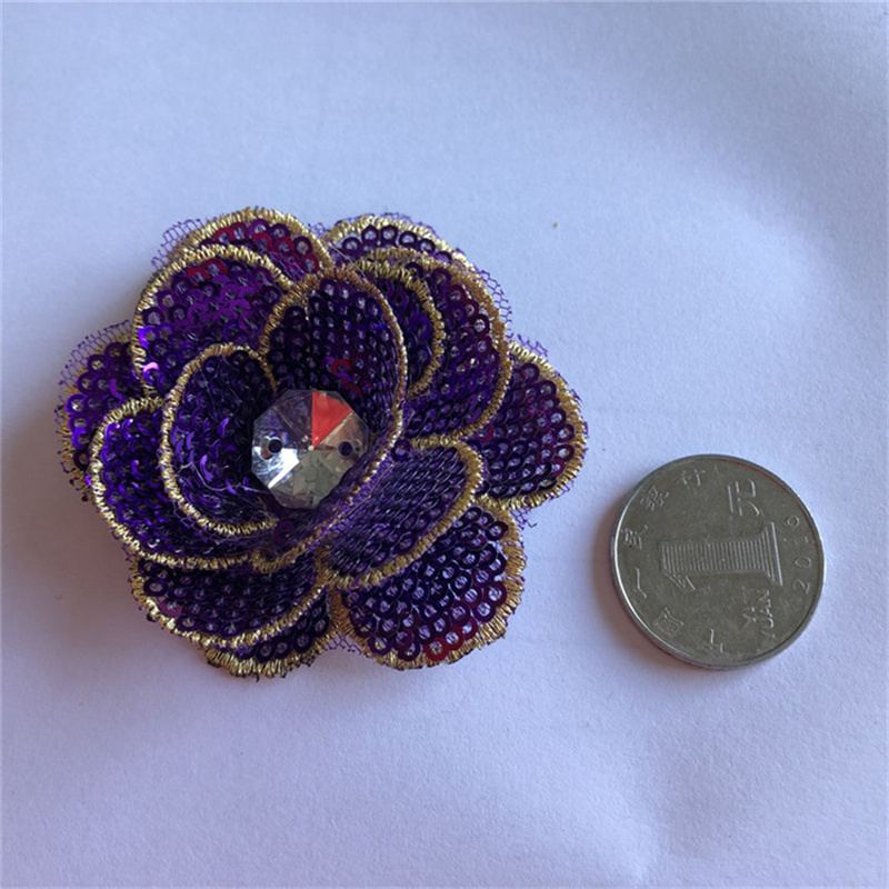 5pc Diamond Little Flower Embroidered Cloth Stickers Gold Thread Patch Wedding Dress Clothes Decoration Repair Accessories - Image 12