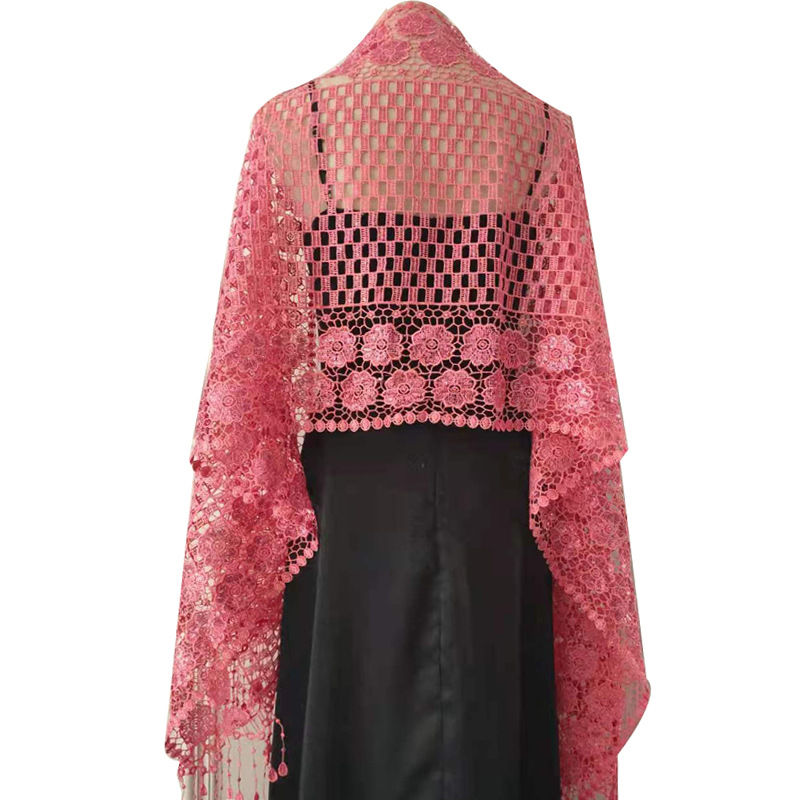 Sequin Embroidered Dress Shawl Dinner Shawl Water Soluble Sequin Tassel Shawl - 图片 13