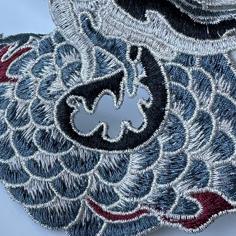 Blue Embroidered Dragon Cloth Sticker Cheongsam Denim Wear Skirt Decorative Patch Laminate Hand-Stitched without Adhesive - 图片 11