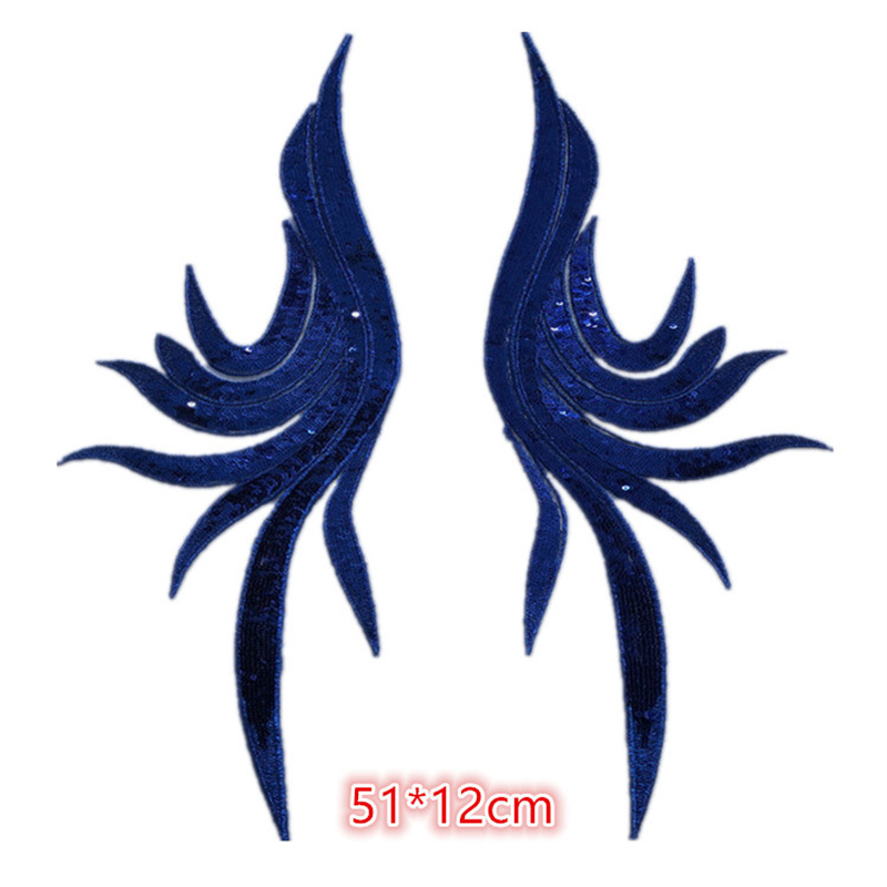 Sequin Gauze Embroidered Cloth Applique Large Patch Performance Clothes Decorative Cheongsam Accessories Handmade Diy - 图片 14